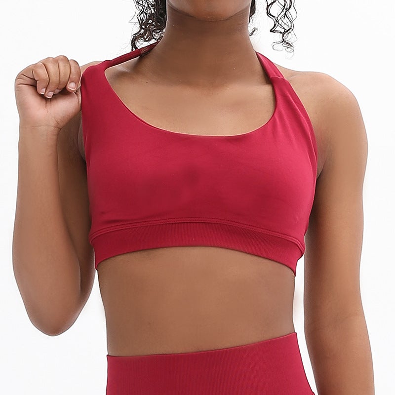 Jenny's Halter Neck Sports Bra for Women – Seamless Yoga and Fitness Top with Chest Pad - Image 1